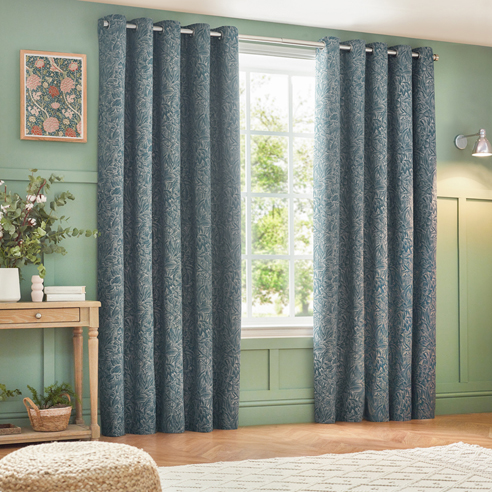 Grantley Eyelet, Wedgewood - Ready Made Curtains - Image 3